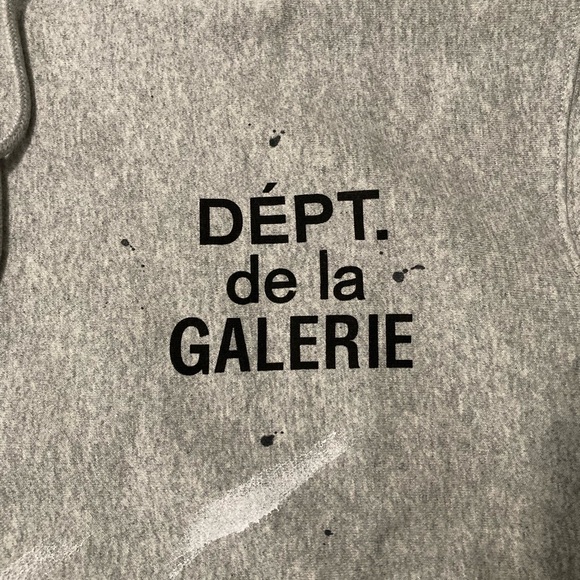 Gallery Dept. Gray Splatter Paint Hoodie - Picture 2 of 3